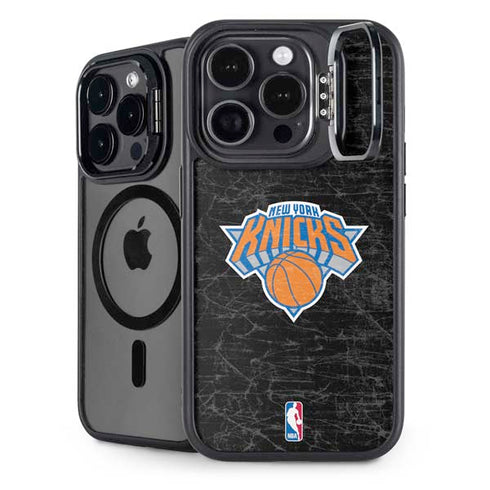 NBA New York Knicks Black Secondary Logo iPhone 16 Pro Kickstand Case
